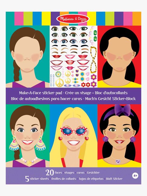 Melissa & Doug Make-a-Face Klistremerkebok