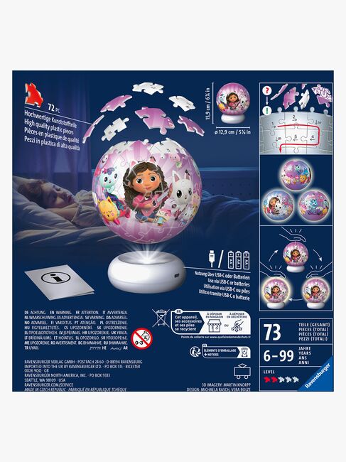 Ravensburger Gabby's Dollhouse 3D-puslespill Nattlampe 72 Brikker