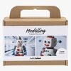 Creativ Company Hobbysett Mini Lufttørkende Leire Robot, Blå/Grå/Rød