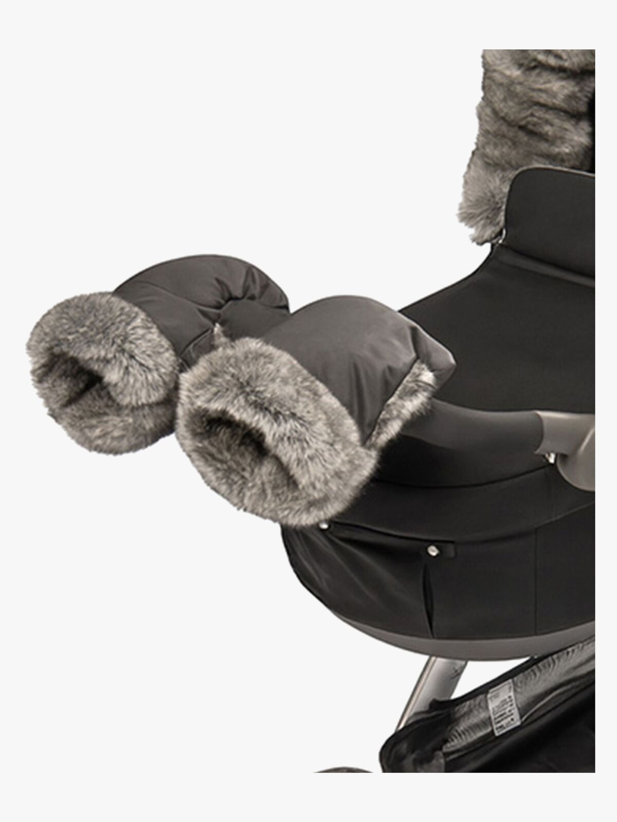 Tinkafu Barnevognvotter, Grey Faux Fur