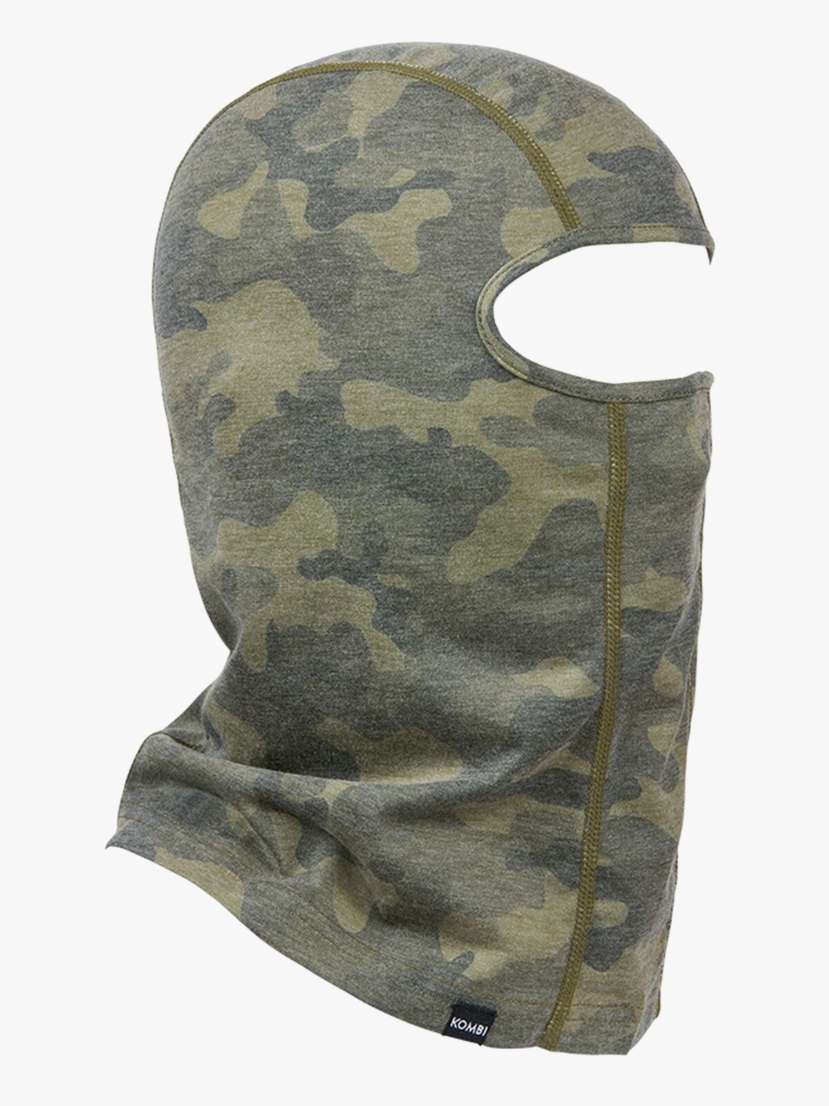 Kombi Merino Balaklava Jr, Khaki Liquid Camo