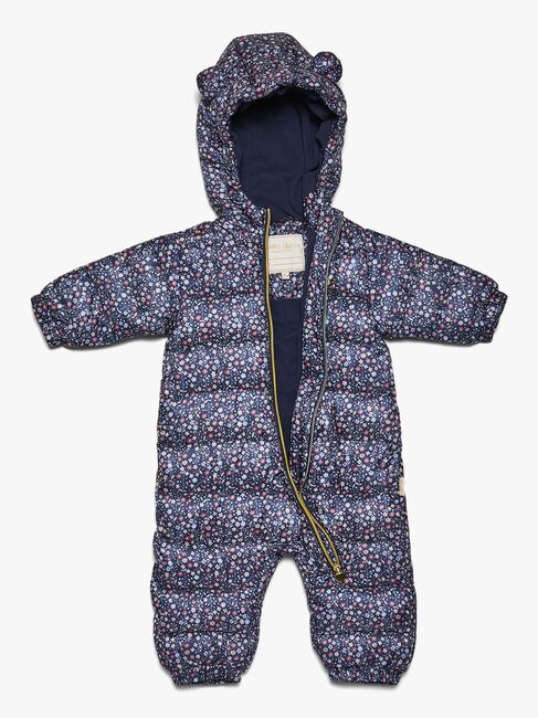 Petite Chérie Atelier Elise Vinterdress Baby, Navy Flower