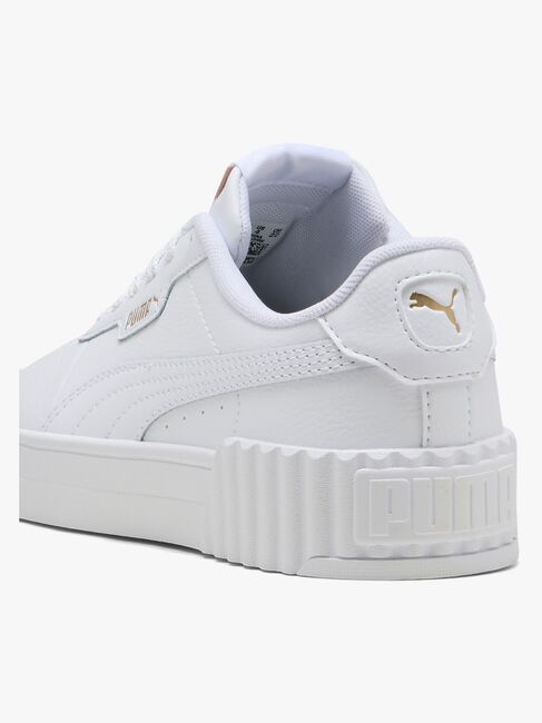 Puma Carina 3.0 Jr Sneakers, White/Gold