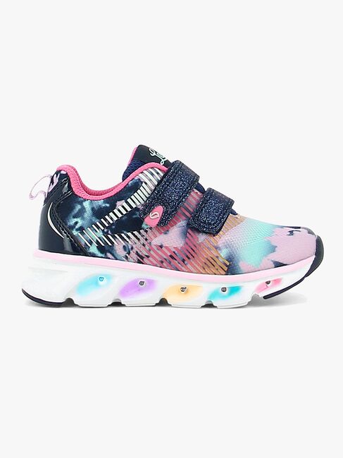 Leaf Skalka Blinkende Sneakers, Navy/Pink