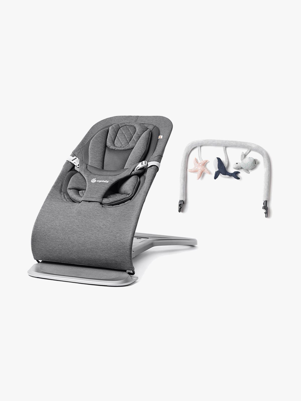 Ergobaby Evolve 3-in-1 Vippestol inkl. Lekebøyle, Charcoal Grey