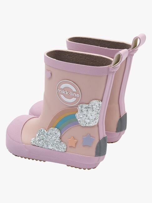 Mikk-Line Barefoot Rainbow Gummistøvler, Adobe Rose