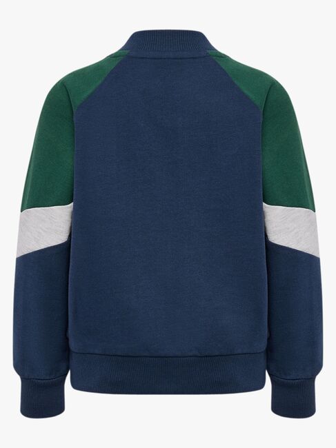 Hummel Loose Block Mini Full-Zip Genser, Dress Blues