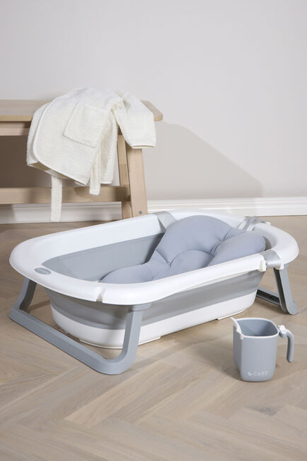 Beemoo CARE Assist Badebalje inkl. Badestøtte & Skyllekanne, White/Grey