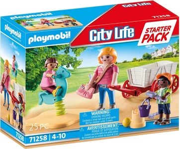 Playmobil 71258 City Life Starter Pack Byggesett Barnehagelærer med Vogn