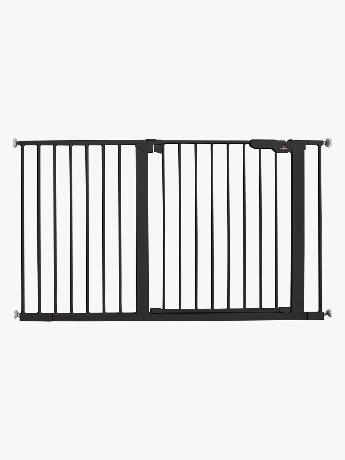 BabyDan Premier Sikkerhetsgrind + 8 Forlengelsesdeler 126-132,2 cm, Svart
