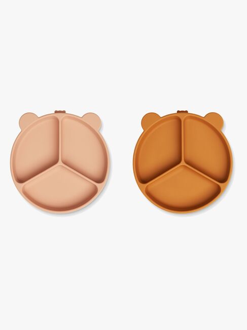 LIEWOOD Stacy Delt Tallerken 2-Pack, Mustard/Tuscany Rose