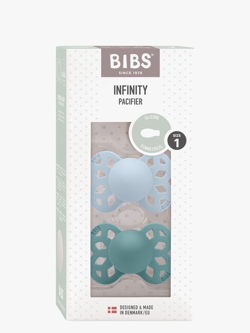 BIBS Infinity Smokk 2-pack Str. 1 Symmetrical, Baby Blue/Island Sea