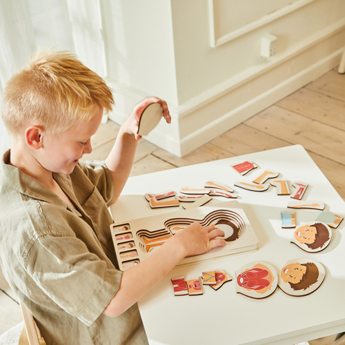 Barbo Toys Kroppspuslespill, Blå