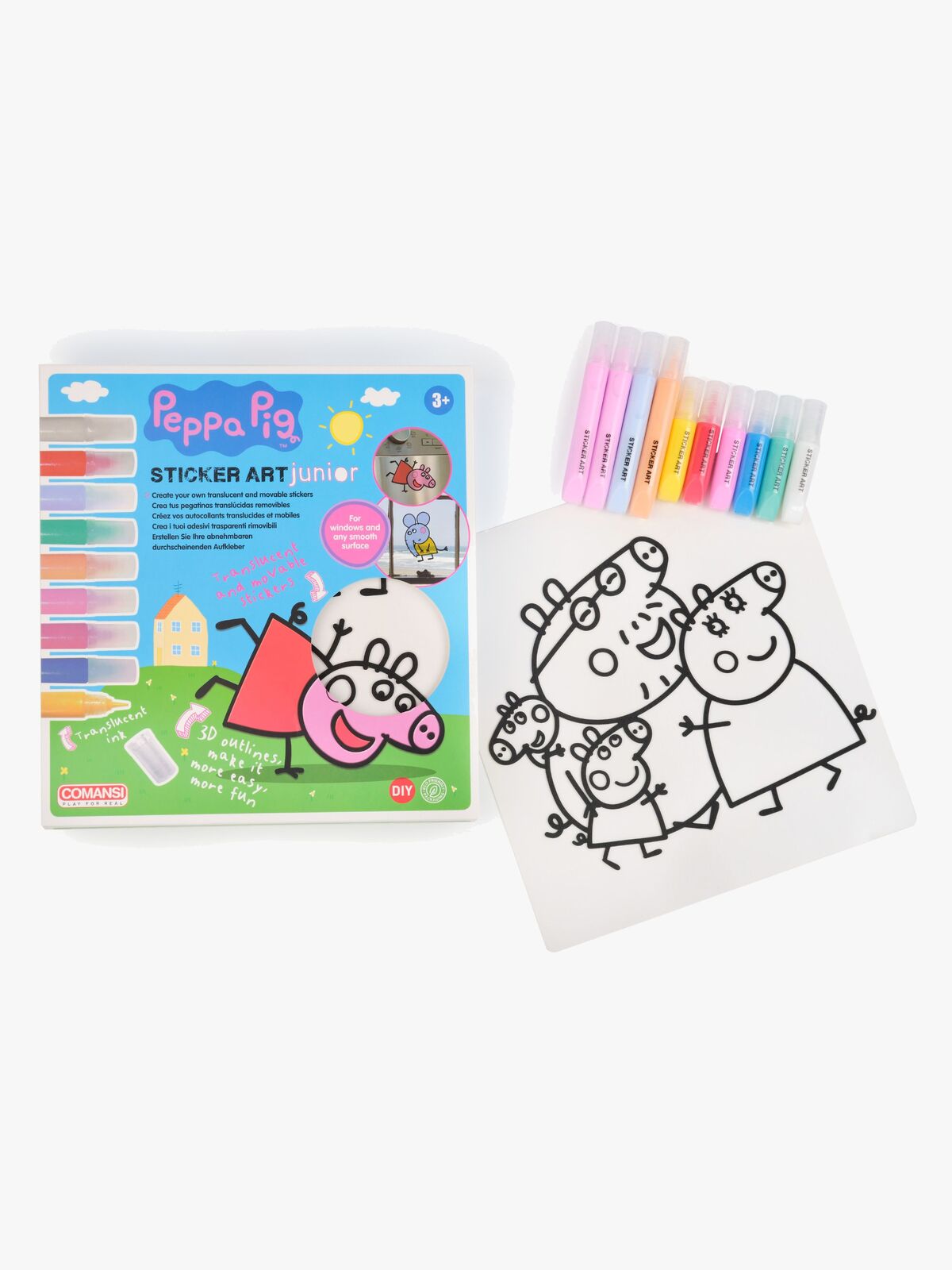 Comansi Junior Klistremerkesett Peppa Gris