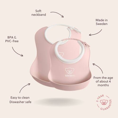 BabyBjörn Smekkesett, Powder Pink