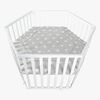 Roba Hexagon Lekegrind med Hjul, Little Stars White