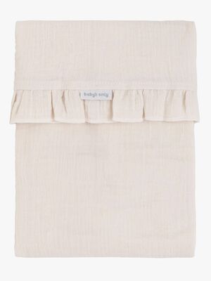 Baby's Only CALM Baby Crib Laken med Volang 120x150, Warm Linen