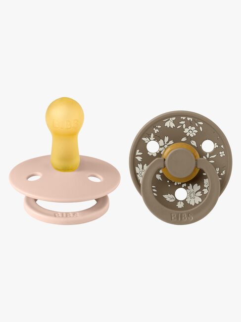 BIBS x Liberty Colour Smokk 2-Pack Lateks Str 2 Rund, Capel/Blush Mix