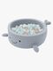 MeowBaby Boucle Whale Ballbasseng, Dusty Ice Blue