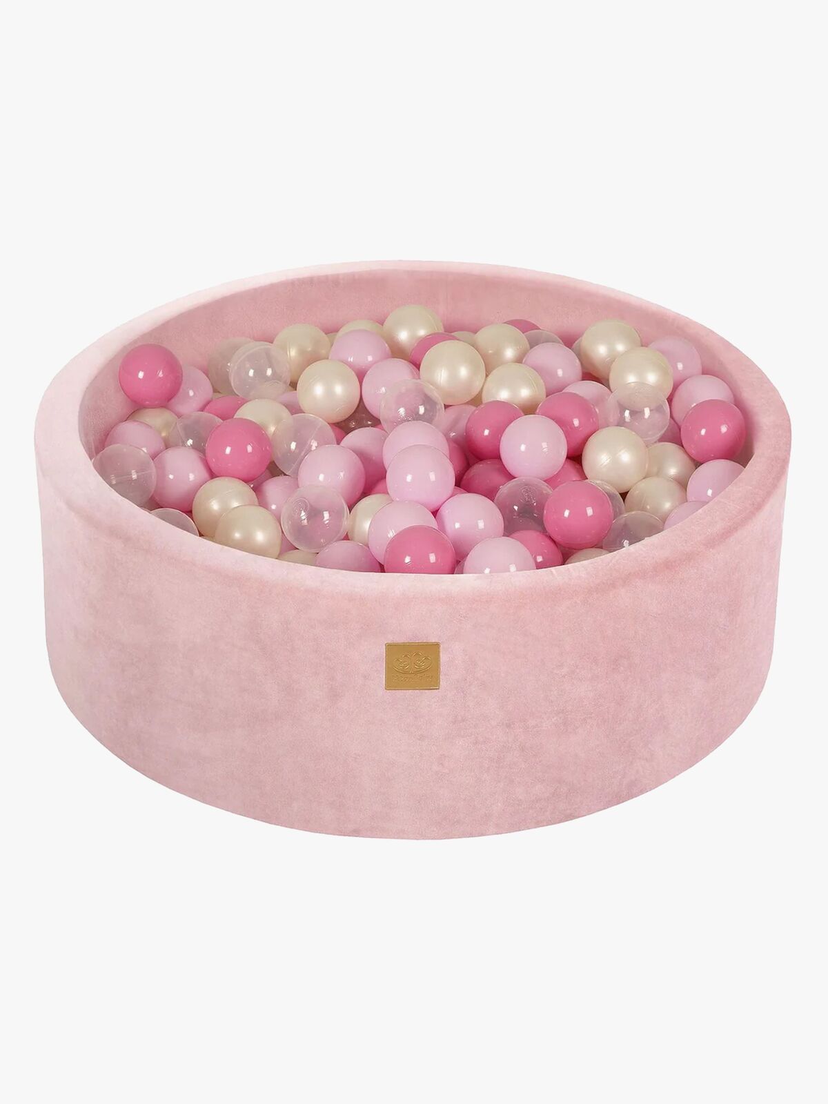 Meowbaby Rundt Ballbasseng Fløyel 30x90, Lyserosa