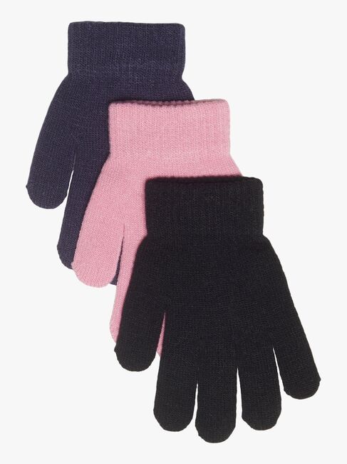 Nordbjørn Bergsfjord Vanter 3-pack, Black/Rosebloom/Eclipse