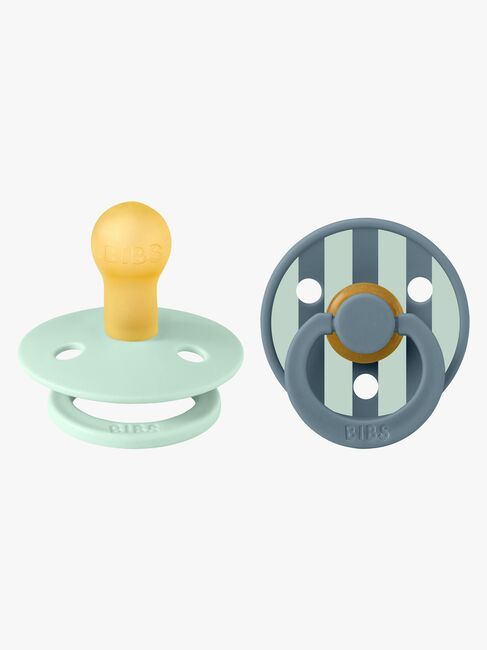 BIBS Studio Colour Block Smokk 2-Pakk Lateks Str 1, Nordic Mint Petrol Mix