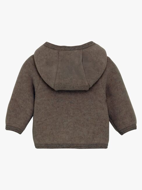 Huttelihut Ullfleecejakke Merinoull, Brown Melange