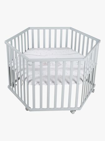 Roba Hexagon Lekegrind med Hjul, Star Magic Taupe