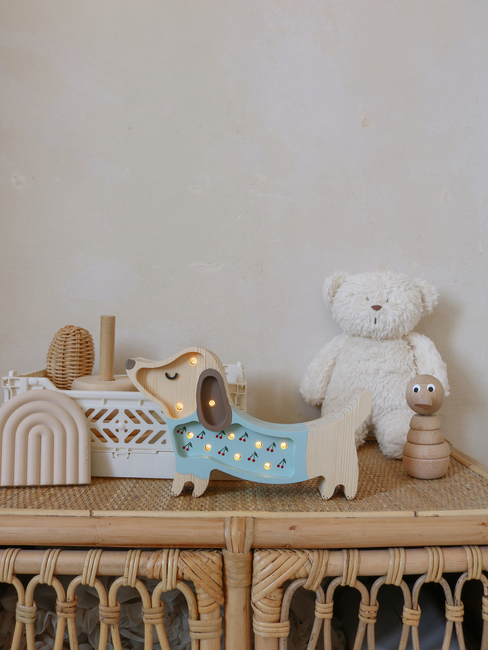 Little Lights Lampe Hundevalp, Blå