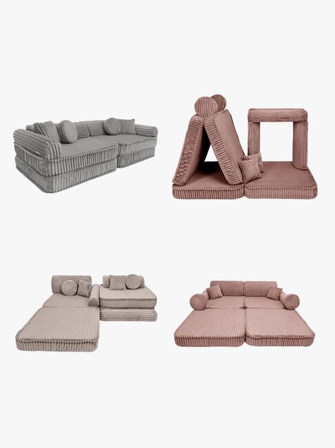 MeowBaby Churros Play Sofa, Cotton Candy White