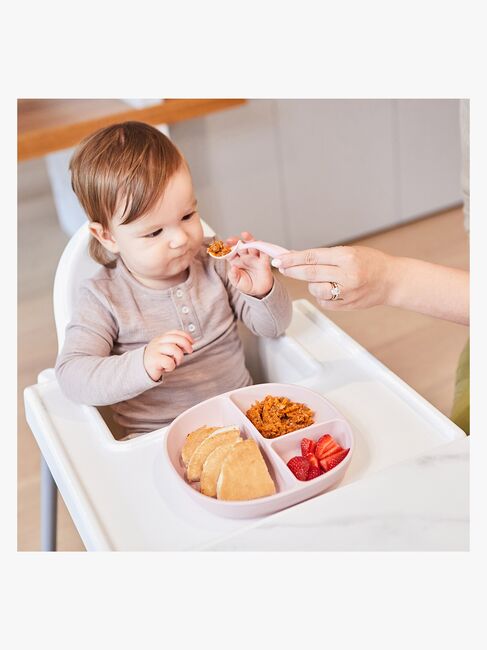 b.box Tallerken med Lokk Silikon, Blush