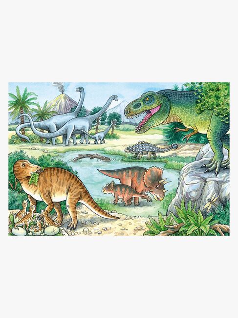 Ravensburger Puslespill Dinosaurer På Land og i Vann, 2x24 Brikker