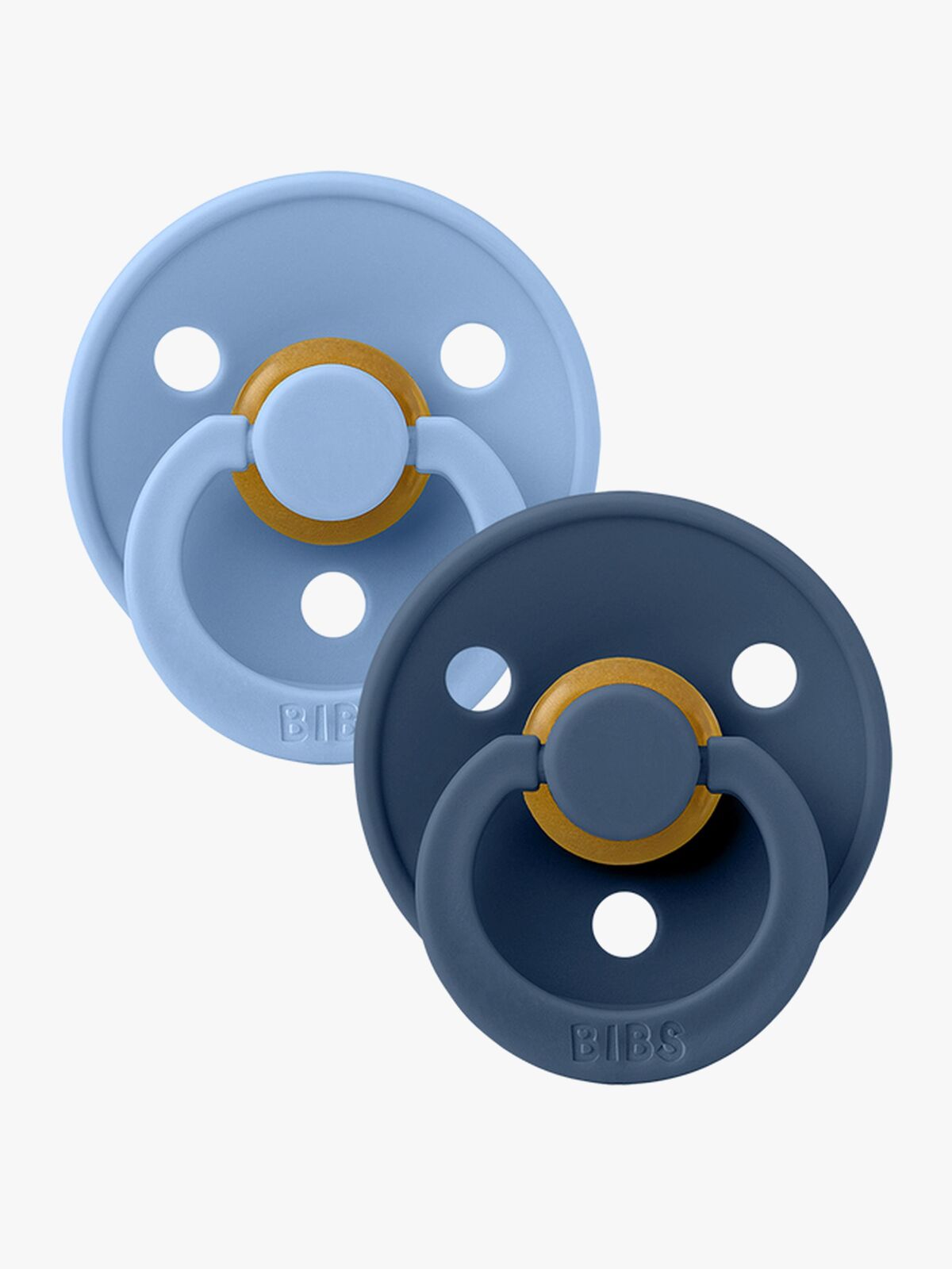 BIBS Smokk Colour 2-pack Lateks Størrelse 1, Sky Blue/Steel Blue