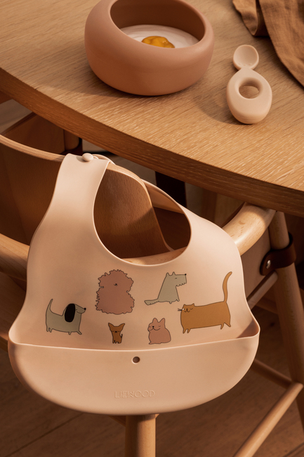 LIEWOOD Ember Mønstret Smekke 2-Pakk, Cats & Dogs/Sandy