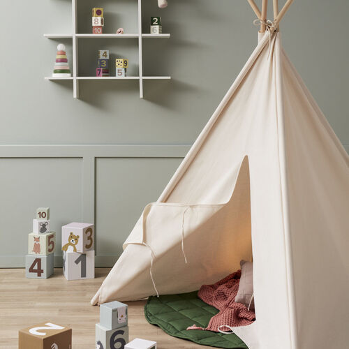 Kids Concept Tipi-Telt, Naturhvit