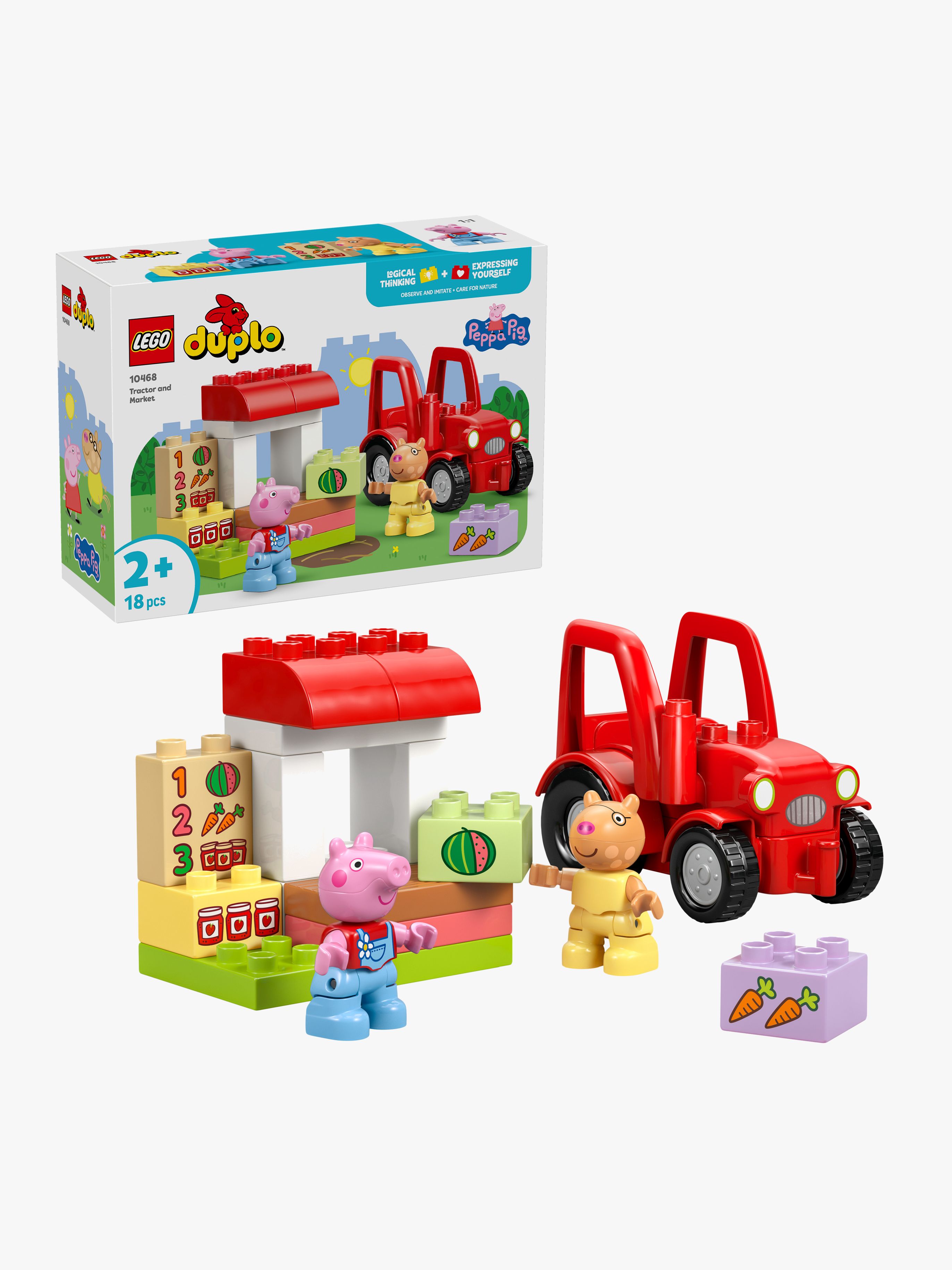 LEGO DUPLO Peppa Pig 10468 Traktor og marked - Byggesett - Plast