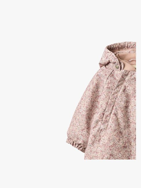 Wheat Adi Babydress, Rose Dust Flowers