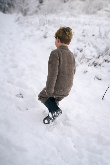 Mikk-Line Fleecejakke Baby Merinoull, Melange Denver