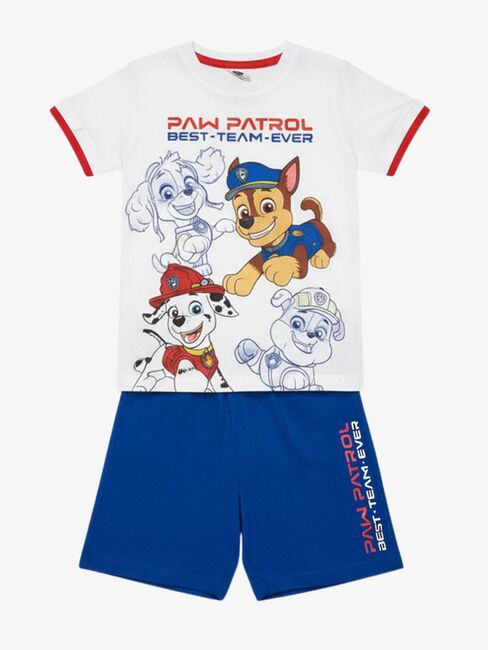 Paw Patrol T-skjorte & Shorts Sett, Hvit