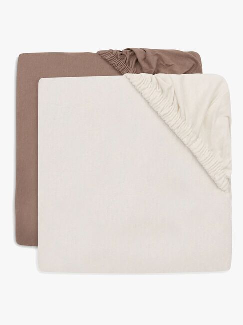 Jollein Stretchlaken 60x120 2-Pakk, Milky Coffee/Ivory