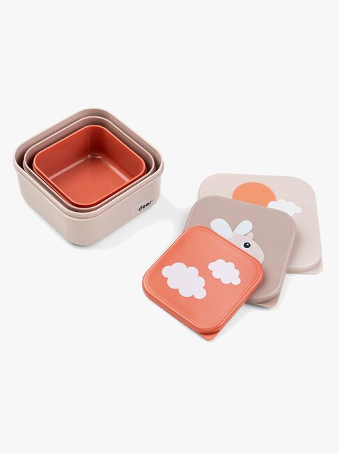 Done By Deer Happy Clouds Snackbokser 3-pack, Powder