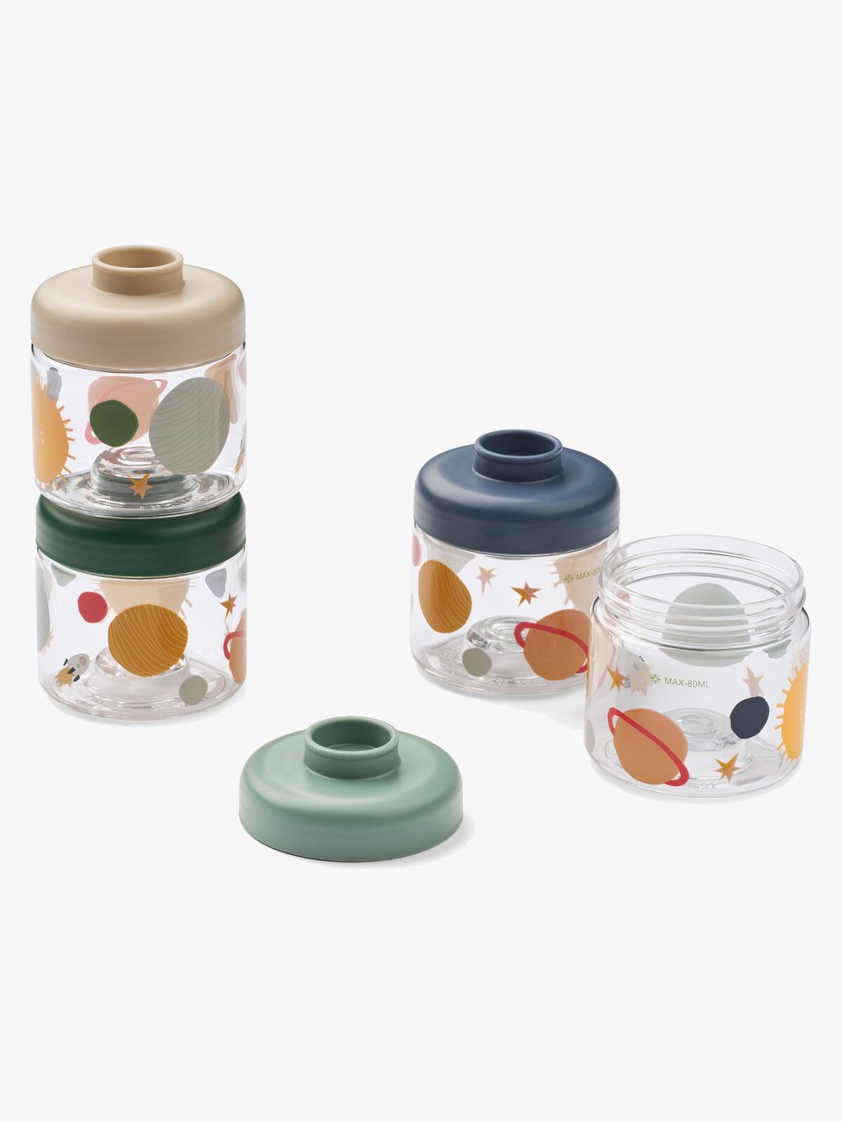 LIEWOOD Dominique Baby Matboks 4-Pakk, Universe/Classic navy