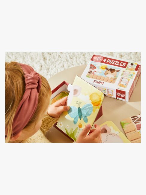Barbo Toys  Rør og kjenn Puslespill Bondegårdsvenner 4-in-1