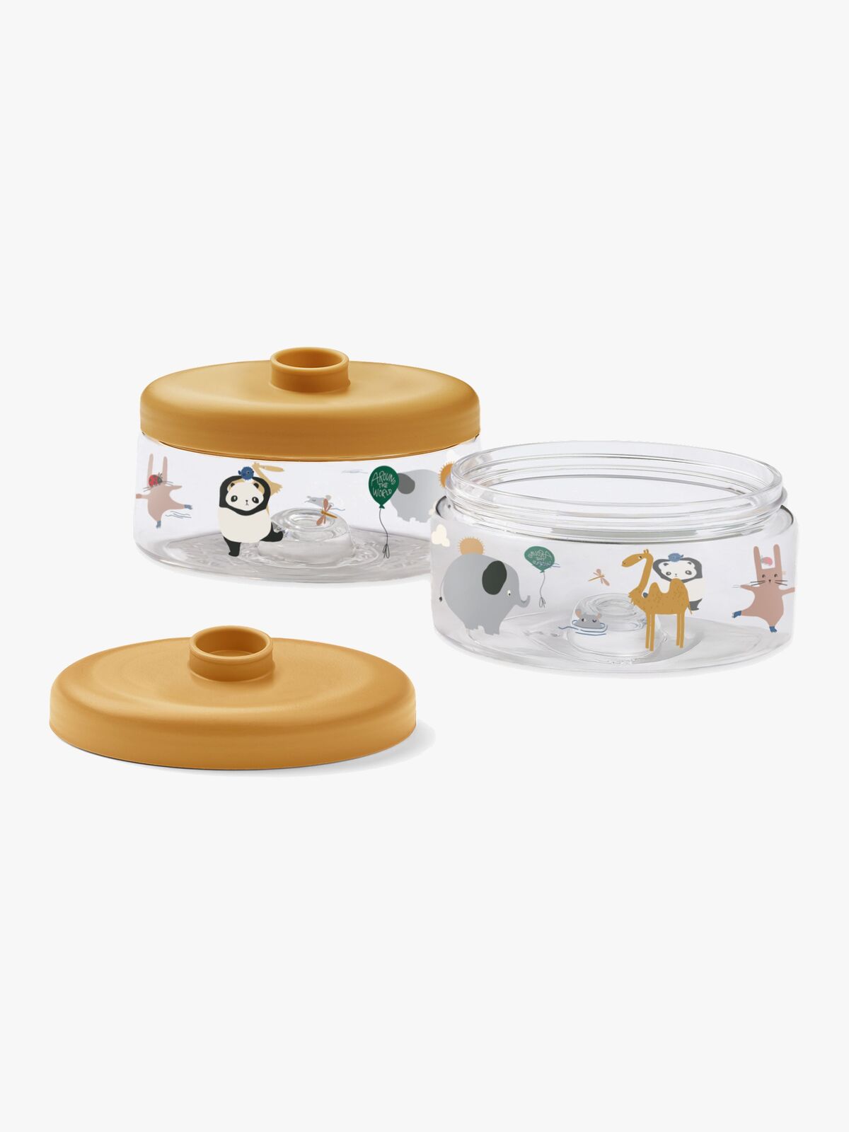 LIEWOOD Dominique Tritan Snacksboks 2-Pakk, Around the world/Sandy