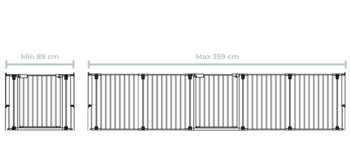 Beemoo SAFE Protect Skrugrind/romdeler 5 Paneler, Black