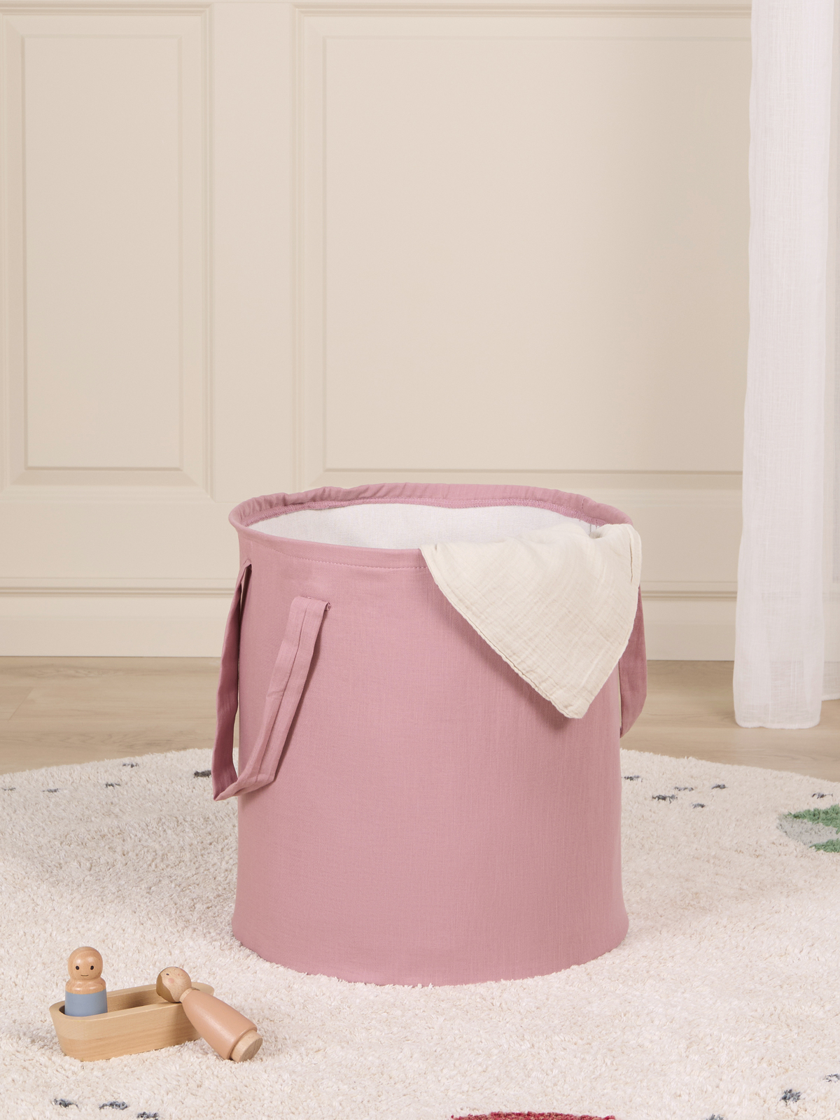 Alice & Fox ABLE Oppbevaringskurv, Pink Linen