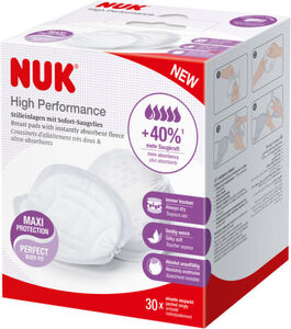 NUK High Performance Ammeinnlegg 30-pakning, Hvitt