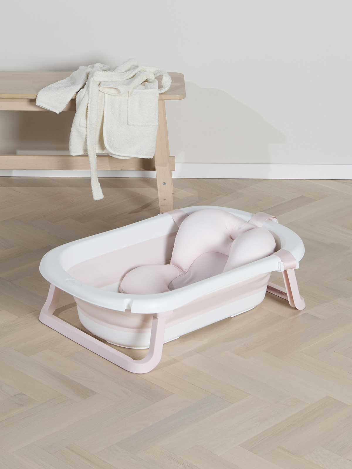 Beemoo CARE Assist Badebalje inkl. Badestøtte, Pink