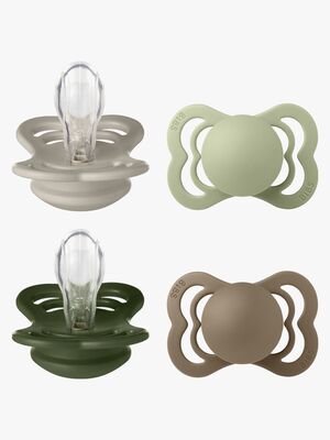 BIBS Supreme Smokk 4-Pakk Silikon Stl 1, Sand/Sage/Huntergreen/Dark Oak