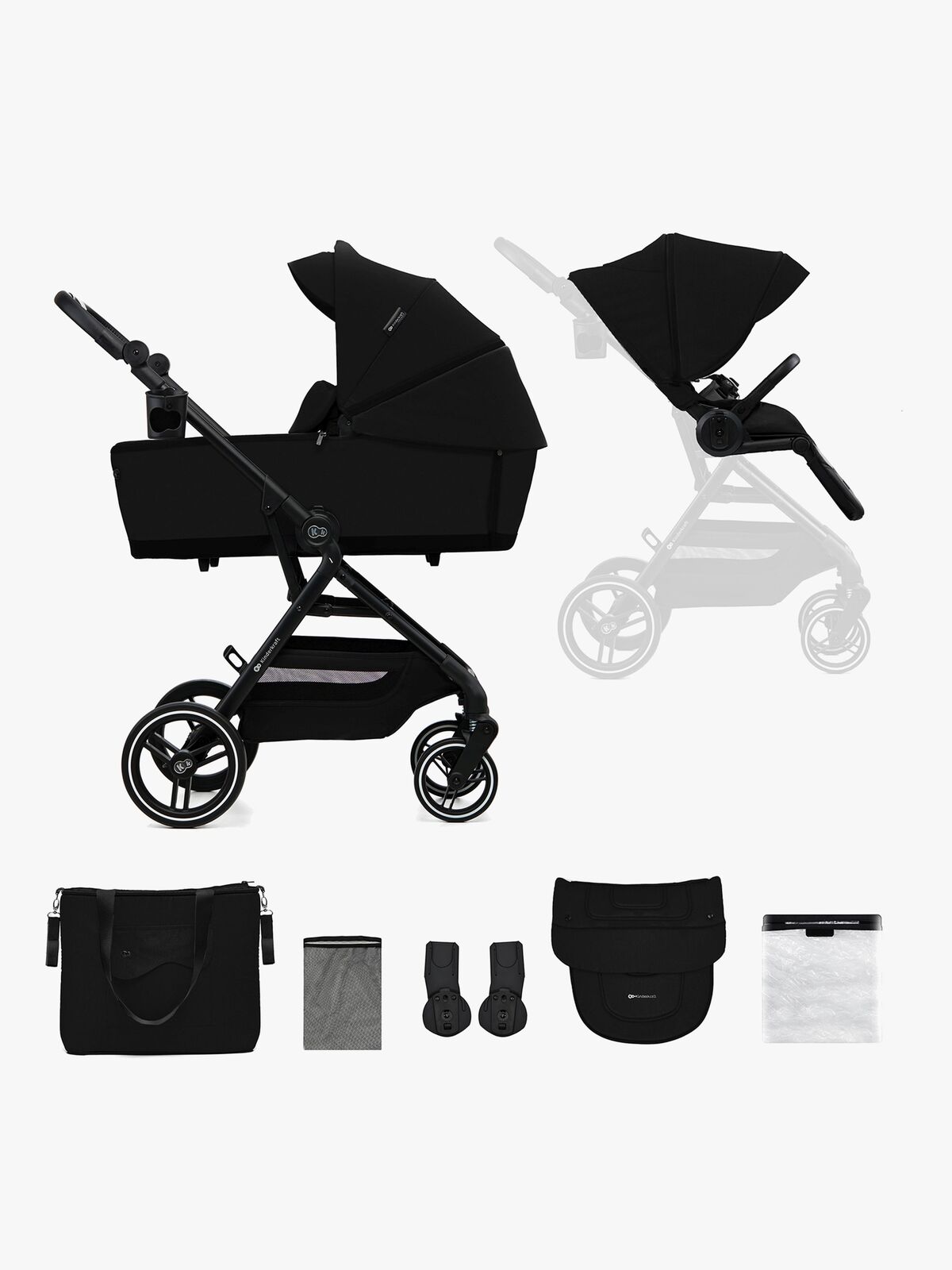 Kinderkraft YOXI 2-in-1 Duovogn, Pure Black